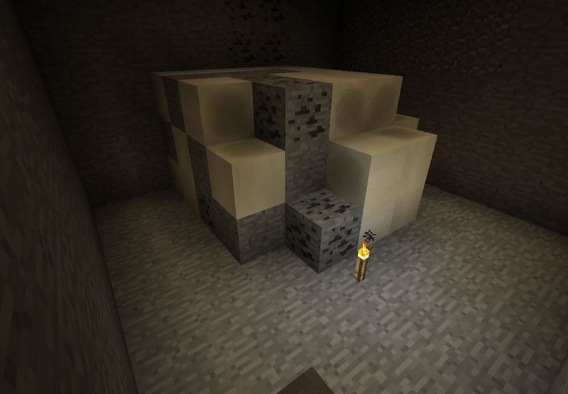 An Overworld fossil (Image via Minecraft Wiki)