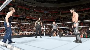 When did the Shield triple threat happen in WWE?