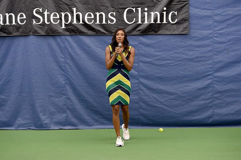 Maria Taylor at Sloane Stephens Hosts Private Tennis Clinic With Mercedes-Benz