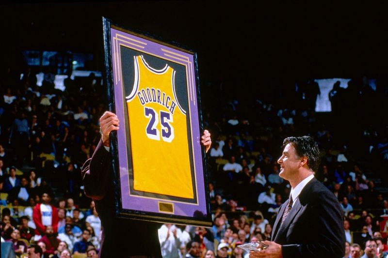 Goodrich's jersey retirement.