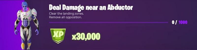 &quot;Deal damage near an Abductor&quot; week 4 Epic challenge (Image via ThePlatiumAgent/Twitter)