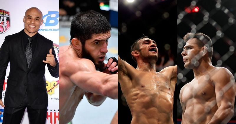 Ali Abdelaziz, Islam Makhachev, Tony Ferguson and Rafael dos Anjos (From left to right)