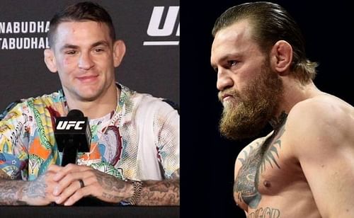 Dustin Poirier (left); Conor McGregor (right)