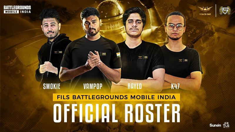 F1LS Battlegrounds Mobile India roster