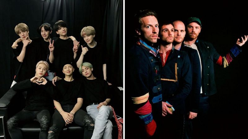 Rumors of a BTS and Coldplay collab surface, fans discuss (Images via Twitter)