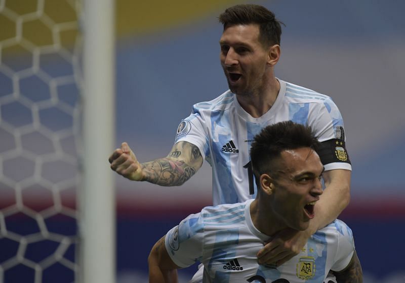 Lionel Messi and Lautaro Martinez