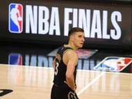 Bogdan Bogdanovic #13 of the Atlanta Hawks.