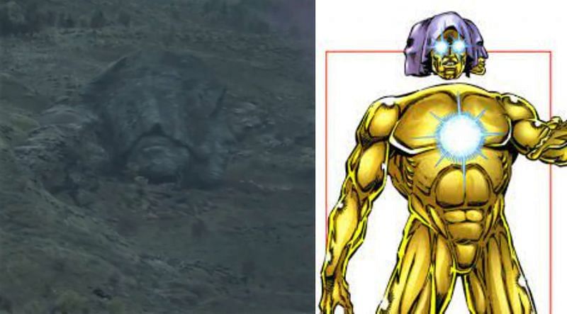 The Living Tribunal&#039;s head in Episode 5, and &quot;The Living Tribunal&quot; in Comics. (Image via: Disney +/ Marvel / Marvel Comics)