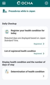 Lifeline of the game OCHA App, require for daily health monitoring