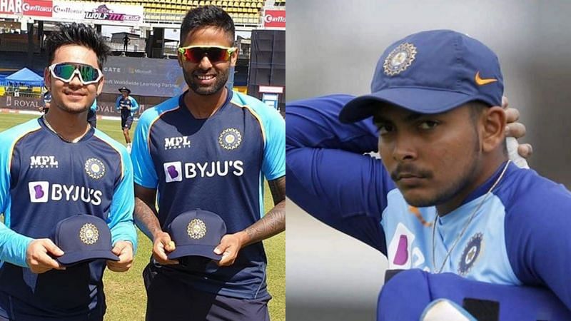 Ishan Kishan (L), Surykumar Yadav and Prithvi Shaw are among Krunal Pandya&#039;s close contacts.