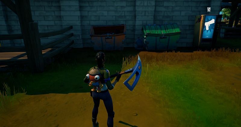 Look for open dumpsters to destroy (Image via Fortnite/Epic Game
