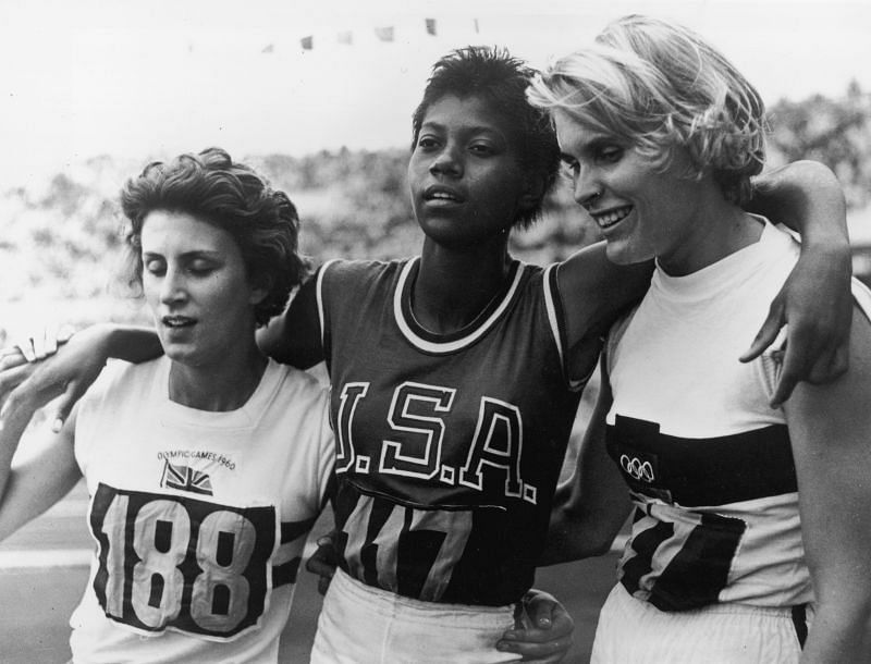 Wilma Rudolph [centre] - Triumph of Spirit over Adversity at Rome Olympics