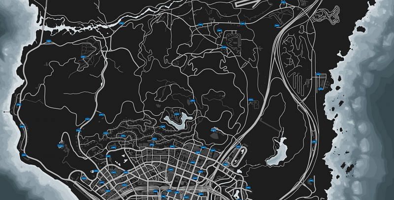 Close-up view of the middle part of the map (Image via GTAWeb.eu)