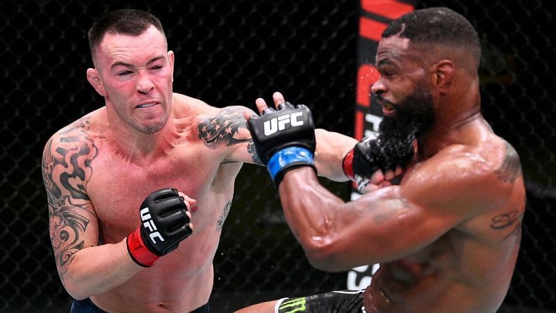 Colby Covington (left); Tyron Woodley (right)