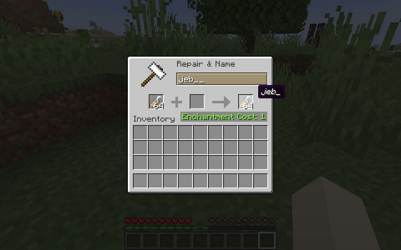 Name tags do not stack unless they have the same name (Image via Minecraft)