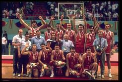 4 times the US did not win men's basketball gold at Olympics