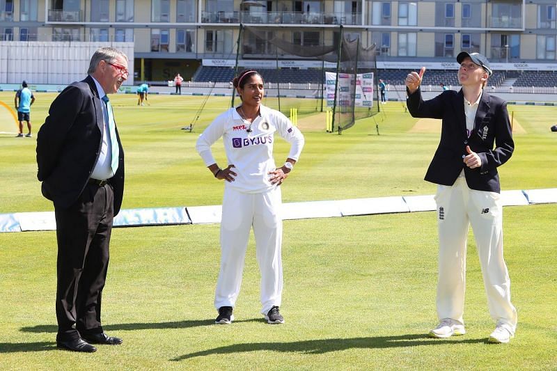 Mithali Raj during toss time (Credit: Getty Images)