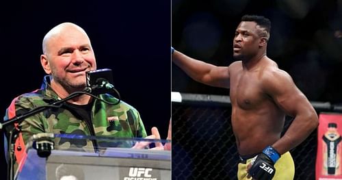 Dana White (left) and Francis Ngannou (right)