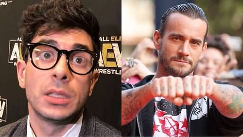 AEW President Tony Khan (left) and CM Punk (right)