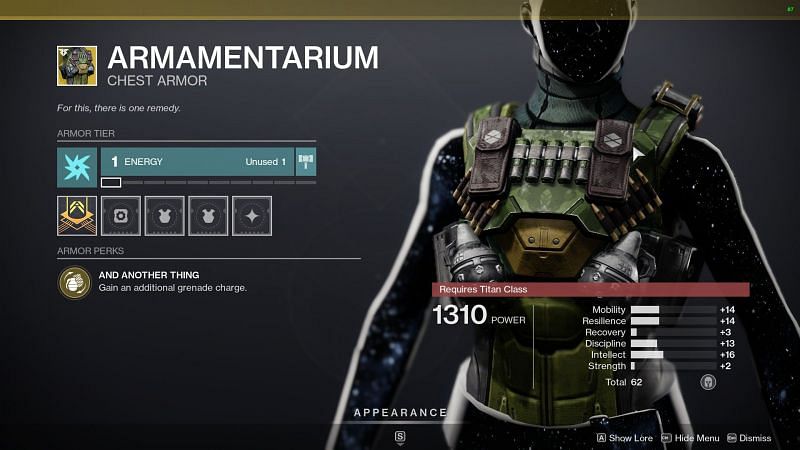 Destiny 2 exotic armor armamentarium (img source destiny 2 the game)