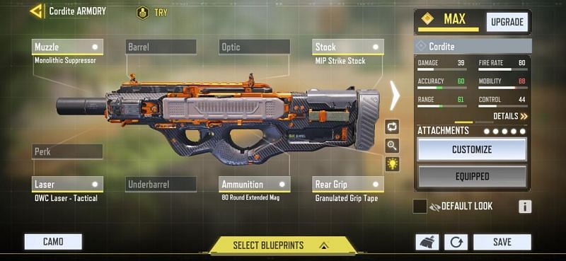 This Cordite loadout is going to be a meta in Season 4/ Image via COD Mobile