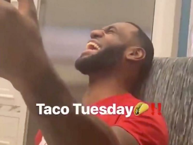 LeBron on Taco Tuesday. Image via Business Insider