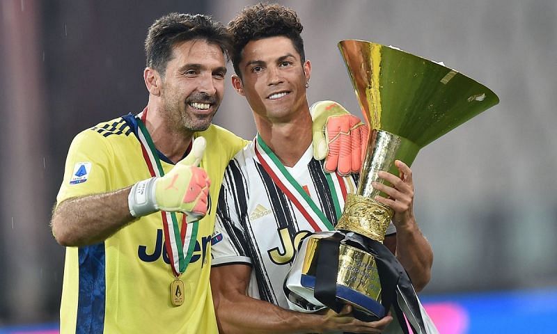 Gianluigi Buffon returned to Juventus in 2019 and played with Ronaldo for two seasons.