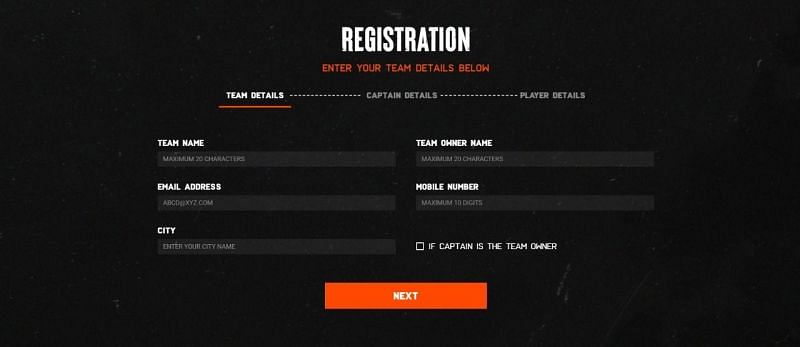Enter your team details (Image via Battlegrounds Mobile India)