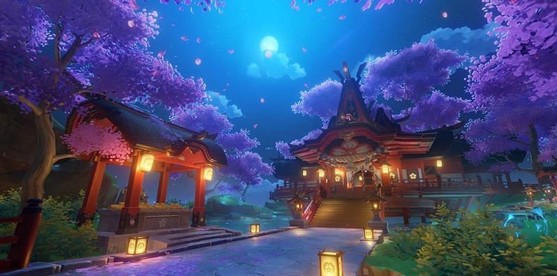 The Grand Narukami Shrine has a hidden achievement for players to grab (Image via Genshin Impact wiki) 