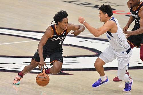 Cleveland Cavaliers' Collin Sexton (left) in action