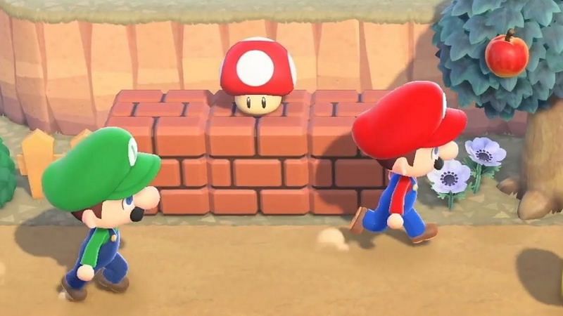 Mario in Animal Crossing. Image via YouTube