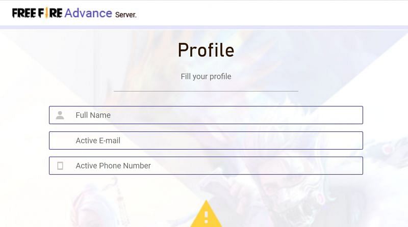 You should fill all the necessary details into the text fields (Image via Free Fire)
