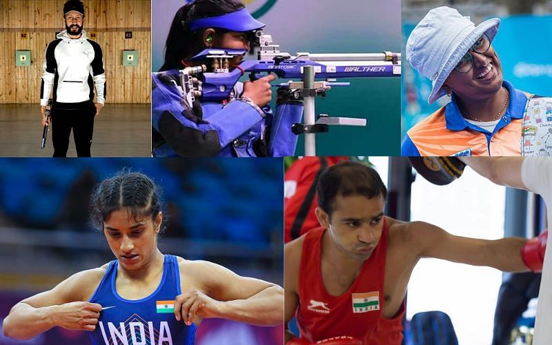7 Indians ranked as World Number 1 ahead of the Tokyo Olympics [Image Credits: Vinesh Phogat/Twitter, Amit Panghal, Elavenil Valarivan, Abhishek Verma, Deepika Kumari/Instagram]