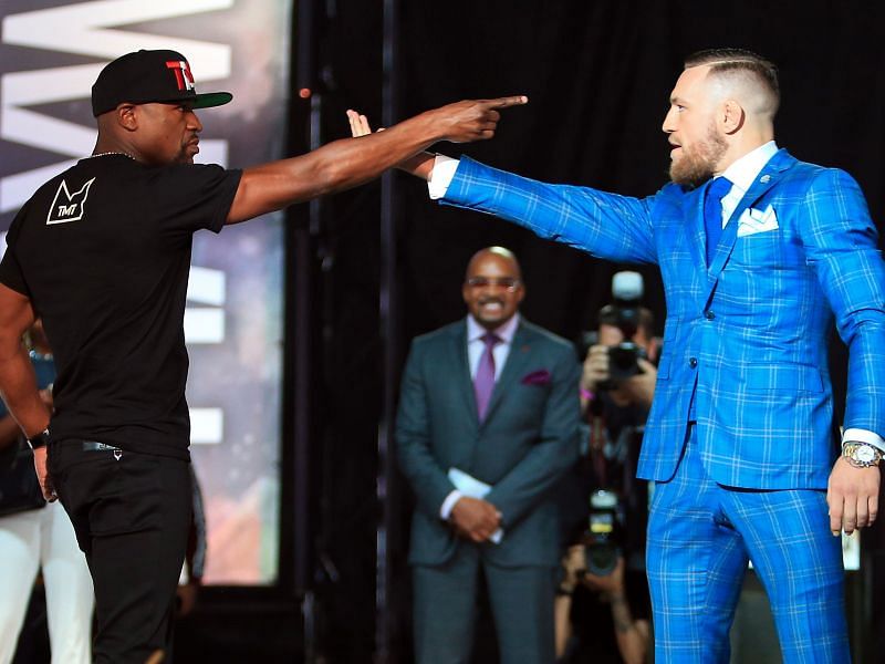 Floyd Mayweather and Conor McGregor face off
