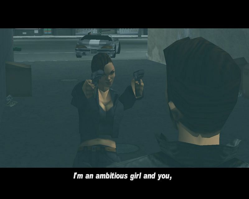 Catalina&#039;s betrayal toward Claude in the opening cutscene of GTA 3 (Image via GTA Wiki)