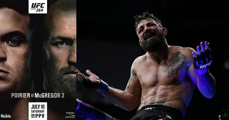 Poster for UFC 264 (left); Mike Perry (right) [Image Courtesy: @ufc on Twitter]