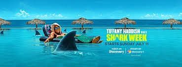Tiffany Haddish does Shark Week (Image via Discovery)