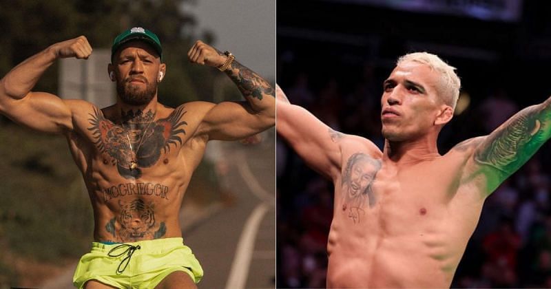 Conor McGregor (left) and Charles Oliveira (right) [Image credits: @thenotoriousmma on Instagram]