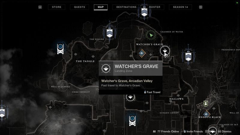 Destiny 2 Nessus waypoint Watcher&#039;s grave (image source Bungie)