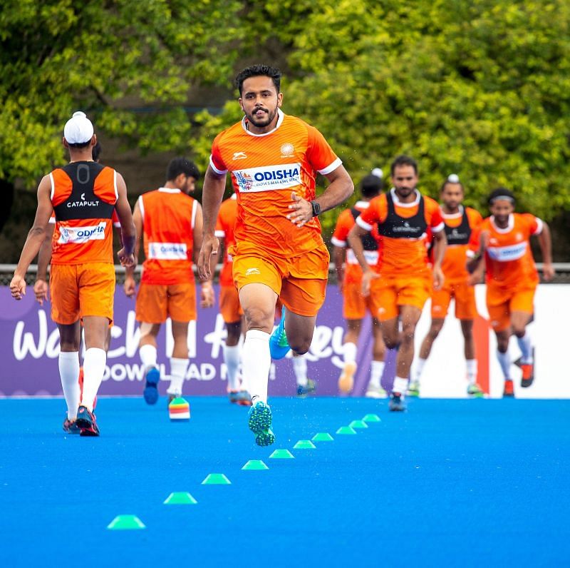 Indian hockey team during a training session. (PC: Hockey India)