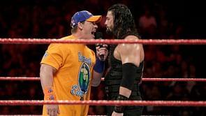 Who won the last match between John Cena and Roman Reigns?