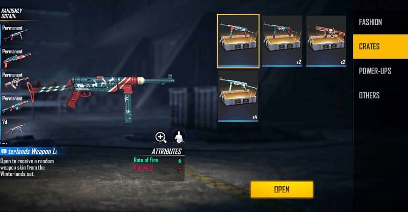 1x Winterlands Weapon Loot Crate (Image via Free Fire)