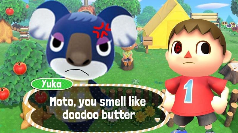Yuka being mean to an Animal Crossing: New Horizons player (Image via imMoto)