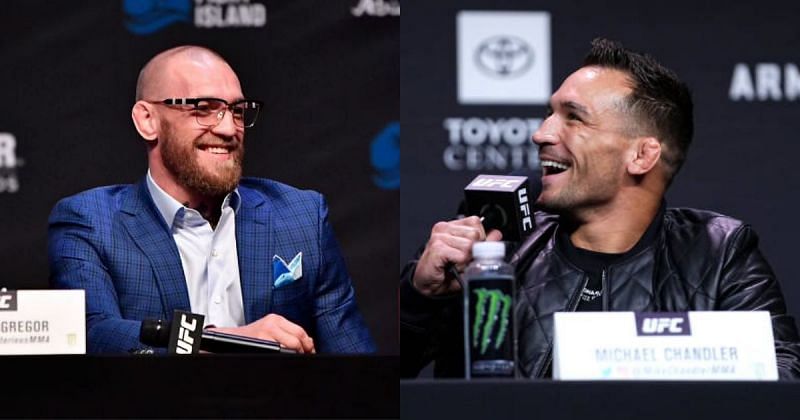 Conor McGregor (left); Michael Chandler (right).