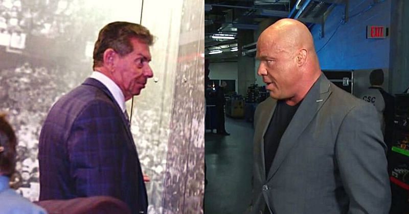 Vince McMahon and Kurt Angle.