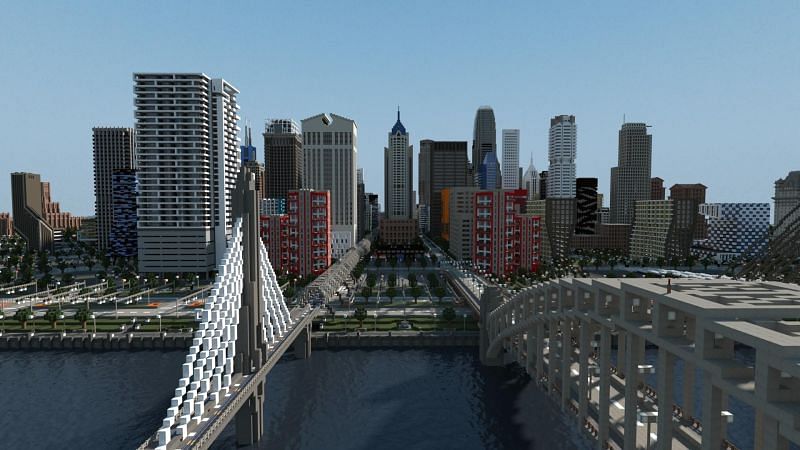 Some people go as far as re-creating real-life cities to scale in Minecraft (Image via Minecraft.net)