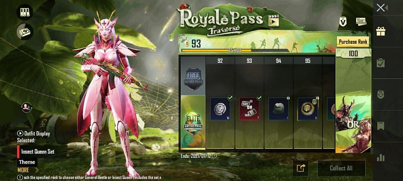 The Royale Pass season starting date in the Battlegrounds Mobile India 1.5 update