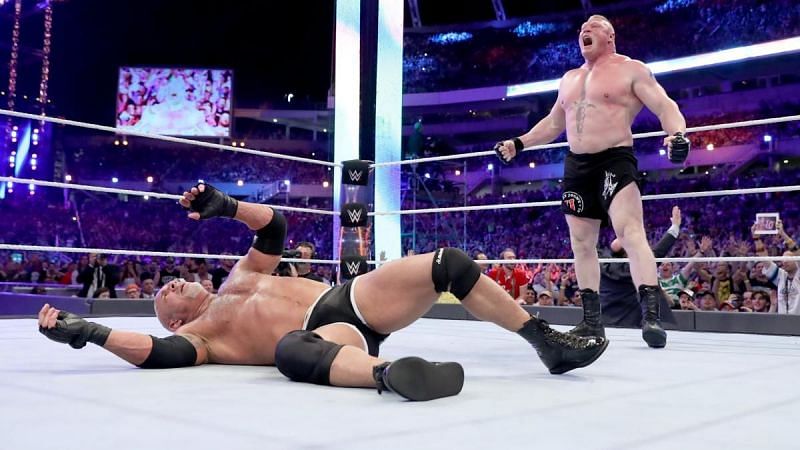 Brock Lesnar defeated Goldberg at WrestleMania 33