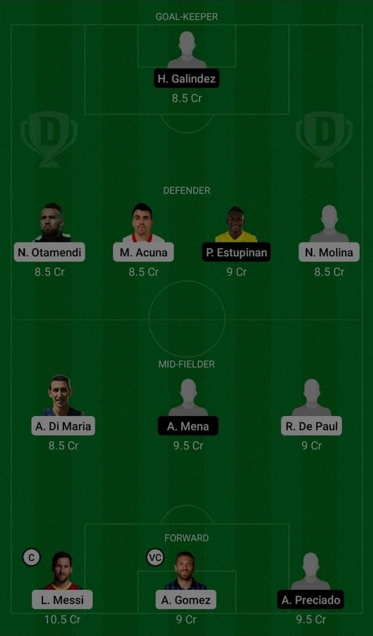 Argentina (ARG) vs Ecuador (ECU) Dream11 Fantasy Suggestions