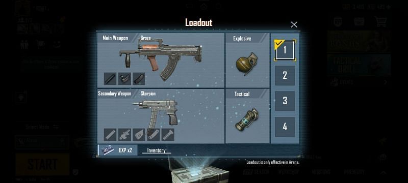 Groza in TDM loadout of Battlegrounds Mobile India